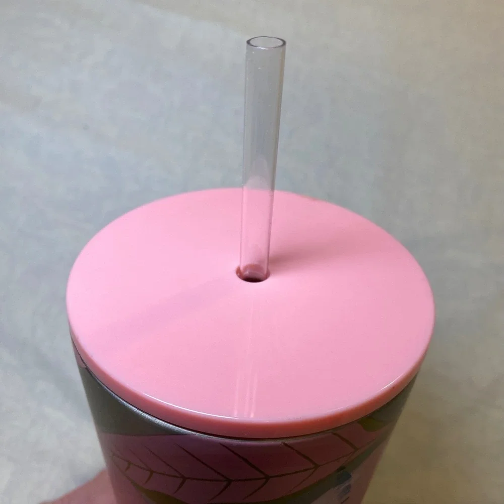 Starbucks 2020 Pink‎ Floral Stainless Steel Cold Cup Tumbler 24 oz Straw